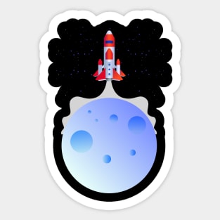 Rocket Space Sticker